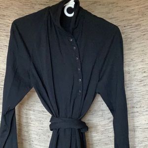 BETSEY JOHNSON long lightweight wool wrap dress